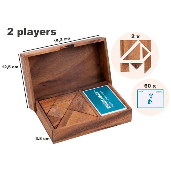 Dubbel Tangram i trädjur - Duell - Ekologiskt träspel - 1 och 2 spelare - 4 år och över - 350103