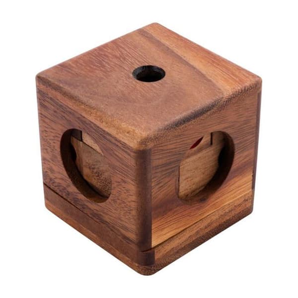Träpussel - Engelhart - Låsta tärningar - 9 bitar - Svårnivå - 6,9 x 6,9 x 6,3 cm Trä