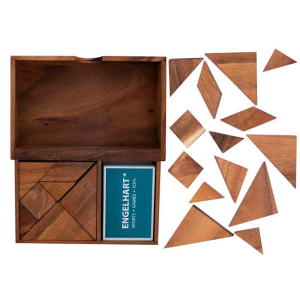 Dubbel Tangram i trädjur - Duell - Ekologiskt träspel - 1 och 2 spelare - 4 år och över - 350103