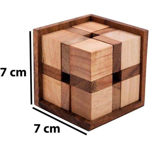 Ekologiskt träpussel - Engelhart - Crazy Cube - 9 bitar - Blandat - 10 år och äldre