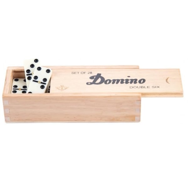 Dubbel 6 domino i låda 28 stenar