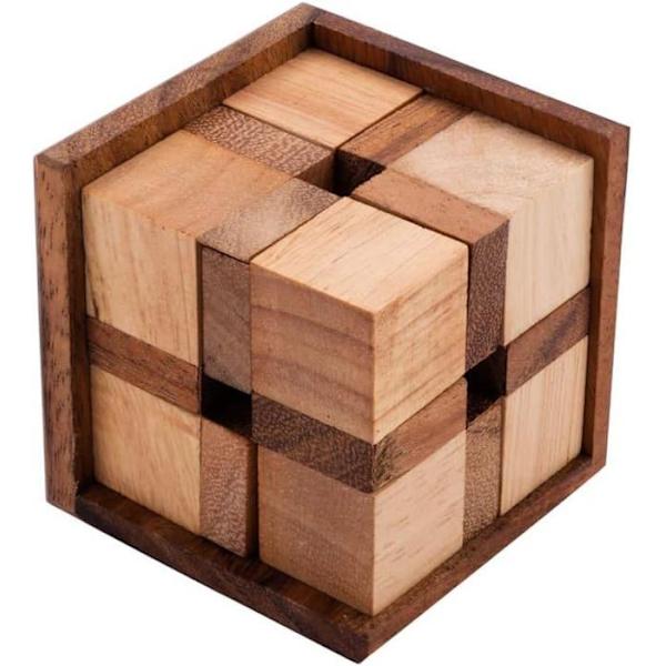 Ekologiskt träpussel - Engelhart - Crazy Cube - 9 bitar - Blandat - 10 år och äldre