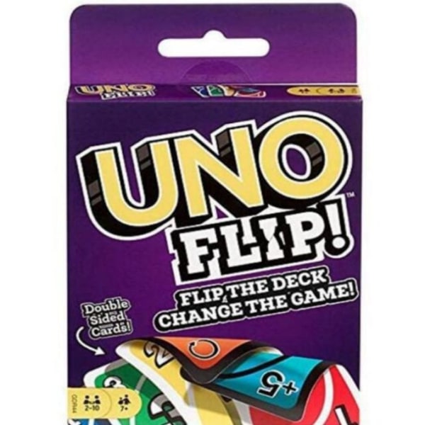 Uno Flip Family Card Game, med 112 kort, är en fantastisk present för 7-åringar och uppåt, Gdr44