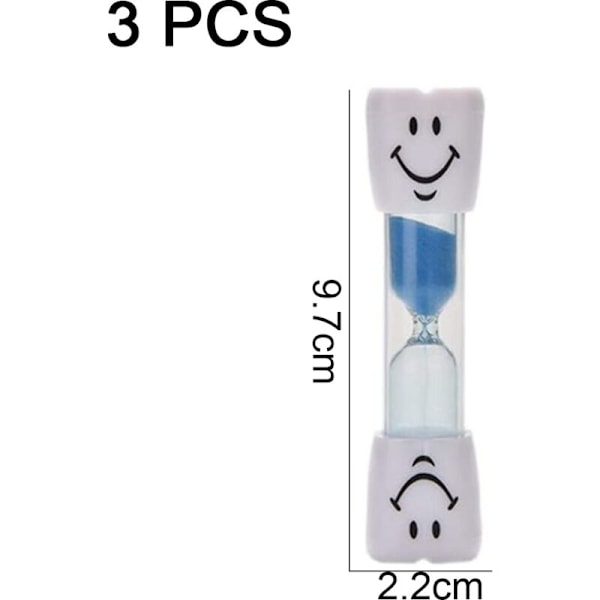 Tandborsttimer, 3 Minuters Sandsläpparklocka för Barn, Tandborstningssandstimer