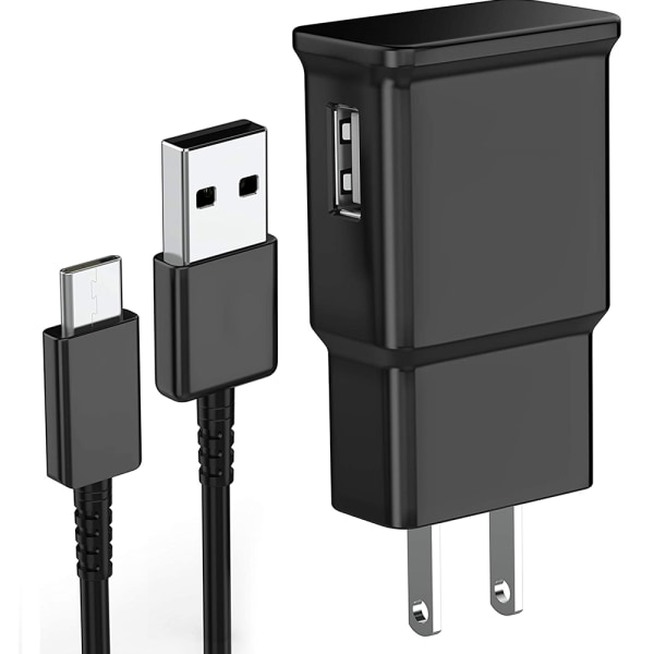 Adaptiv snabbladdningssats för väggladdare med USB C-kabel kompatibel med Samsung Galaxy S10/S10 Plus/S10e/ S9/S9 Plus/ S8/S8 Plus/ S7/S6 Ect