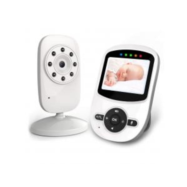 Baby med kamera Trådlös digital videokamera med infraröd nattseende 2-vägs samtal 2,4" LCD 2,4 GHz temperatursensor VOX-stöd för flera kamera