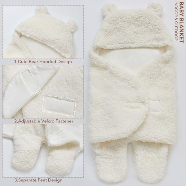 LifeTree Baby Swaddle Bag Newborn - Babyfilt Swaddle Swaddlefilt för spädbarn Bebisar Nyfödda Unisex Baby 0-3 månader