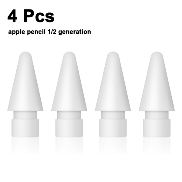 4-pack pennspets för Apple Pencil Replacement Stylus Fine Nib Kompatibel med iPad Air Mini Pro Apple Pencil 1:a generationens och 2:a generationens tips