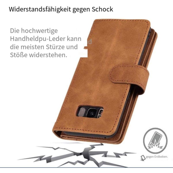 Handyhülle Kompatibel mit Samsung Galaxy S8 Hülle,Case Lederhülle Reißverschluss