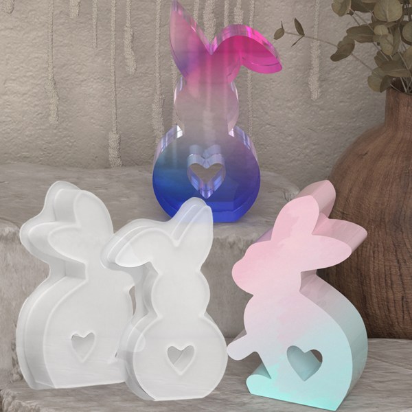 3 delar form påsk, form påsk, molds molds, DIY Bunny form för gips, sojavaxljus, hantverk