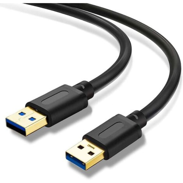 USB 3.0 A till A 6 fot hankabel 3 fot, USB -kabel till USB hane till hane USB sladd med guldpläterad