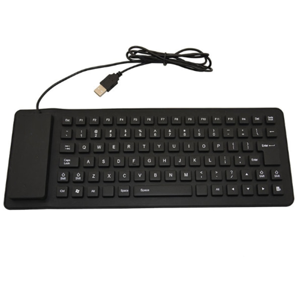 85-tangenters mjukt tangentbord Fällbart Silikon Tangentbord USB Trådbundet Vattentätt Rollup Tangentbord för PC Notebook Laptop