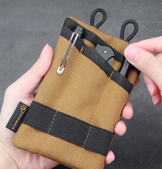 EDC plånbok för pengar och verktyg Khaki