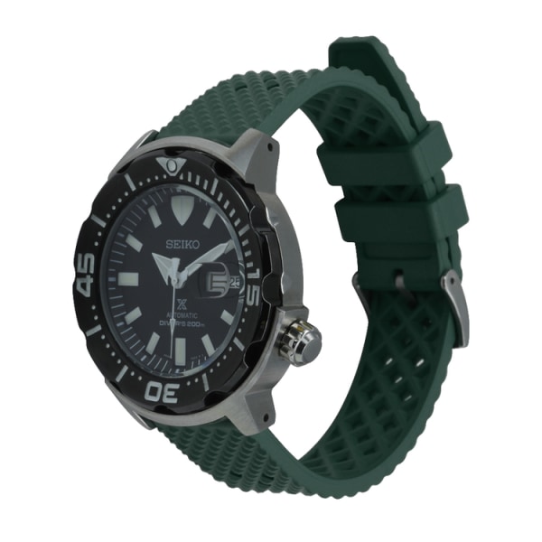 Honeycomb klockarmband av grönt FKM gummi Green 22mm