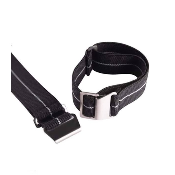 Svart och vitt Marine Nationale klockarmband Black 20mm