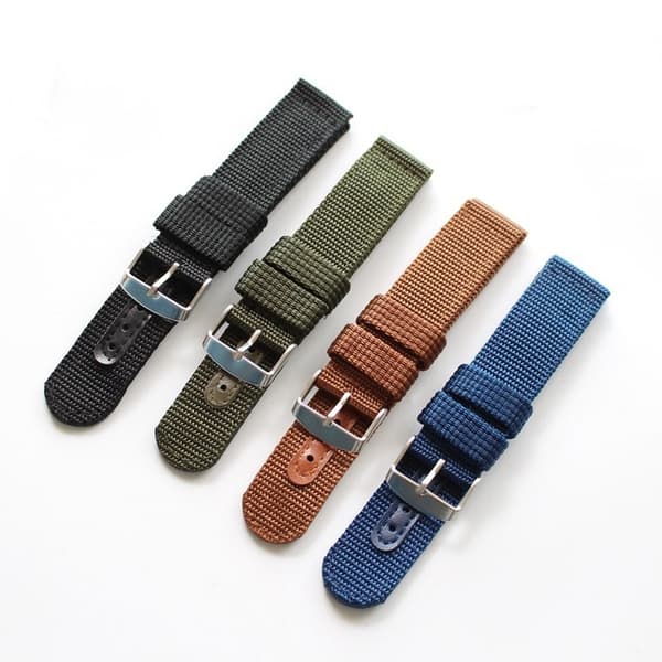 Todelt brunt NATO-rem Brown 24mm