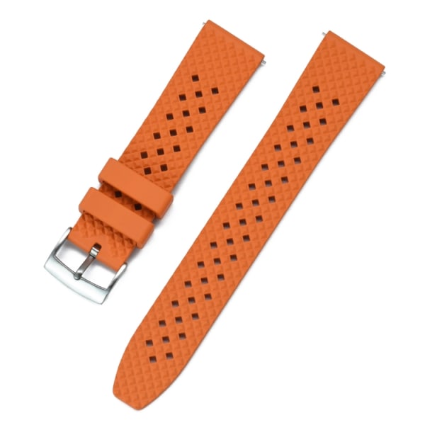 Honeycomb klockarmband av orange FKM gummi Orange 18mm
