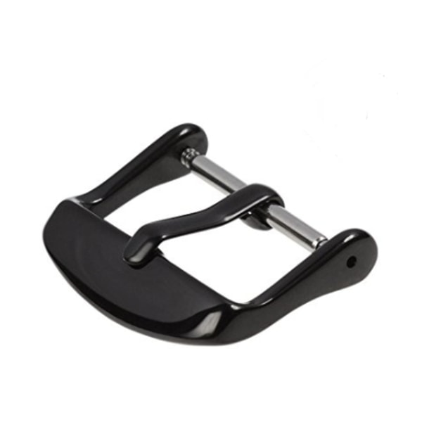 Svart spänne till klockarmband Black 16mm