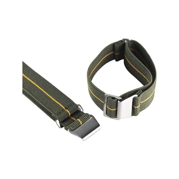 Grönt och gult Marine Nationale klockarmband Green 18mm