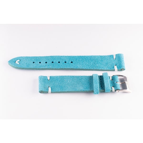 Klockarmband av turkos mocka / läder Turquoise 24mm
