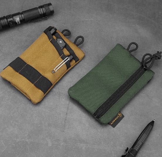EDC plånbok för pengar och verktyg Grön