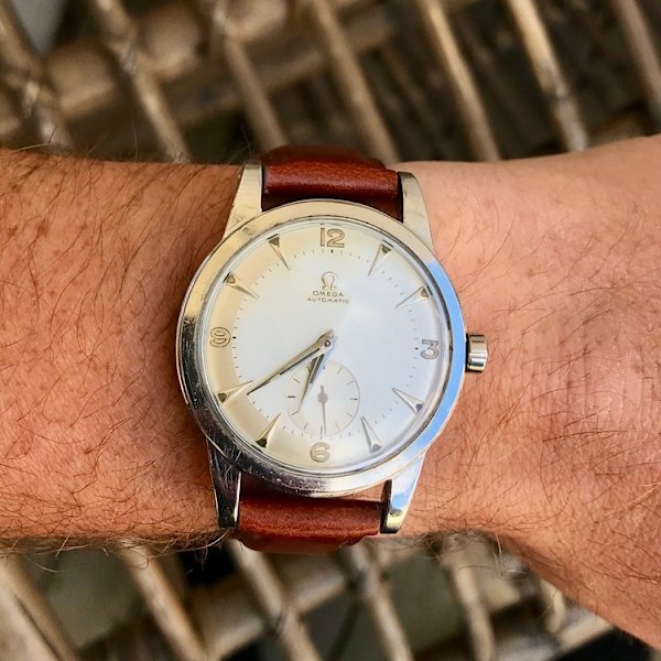 Klassiskt klockarmband av brunt läder Brown 18mm