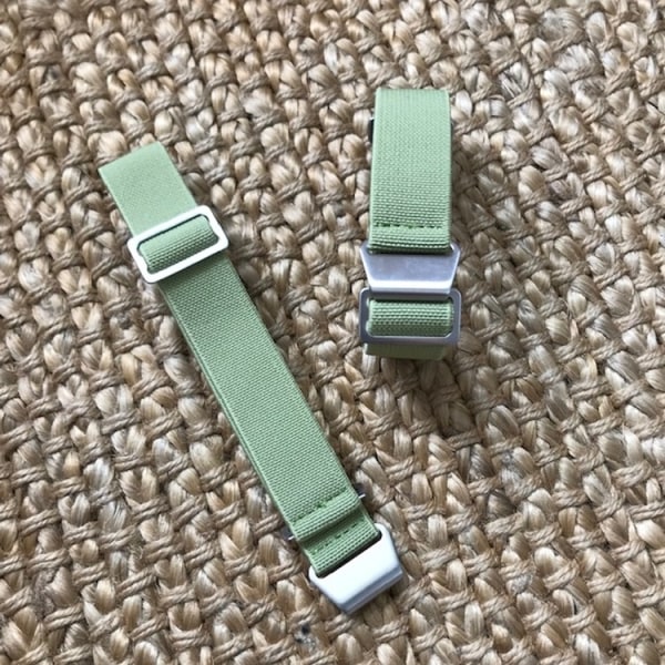 Grönt Marine Nationale klockarmband Green 22mm