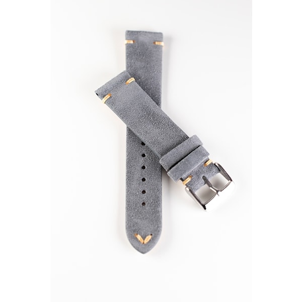 Ensiluokkainen harmaa mokkanahkainen rannekoru Grey 20mm