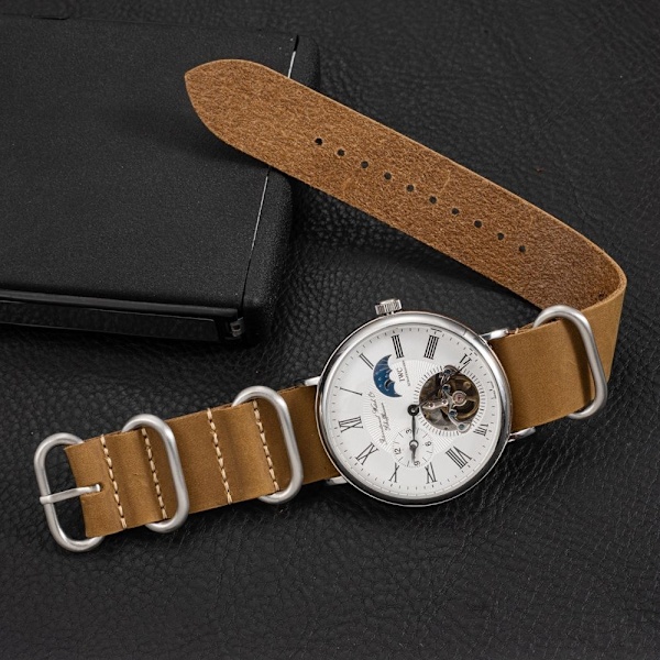 Zulu av khaki läder Khaki Khaki, 18mm