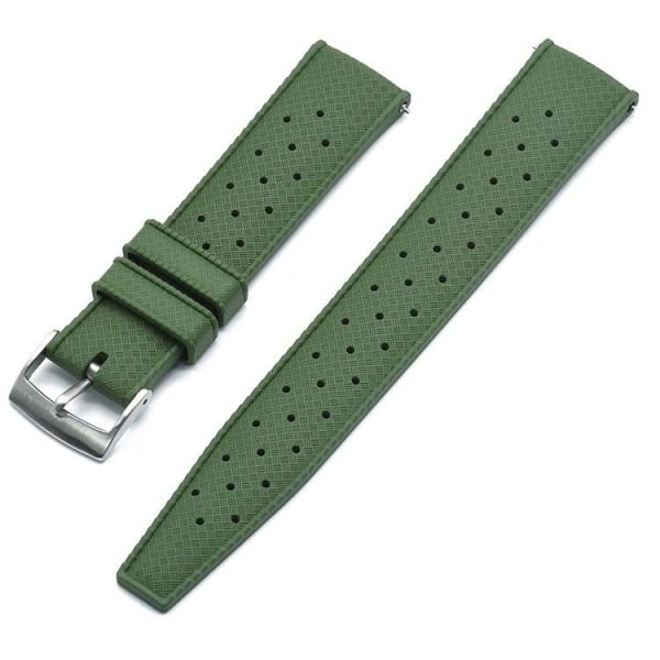 Tropic klockarmband av grönt FKM gummi Green 20mm