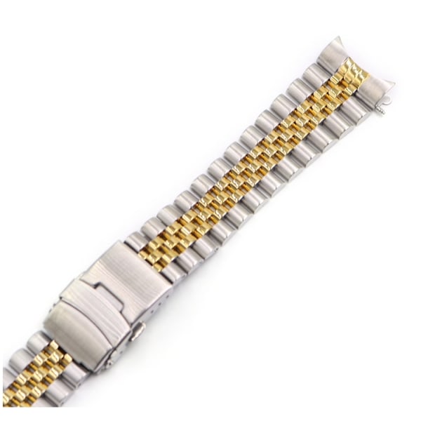 Jubileumslenke med dobbeltlås twotone Silver 22mm