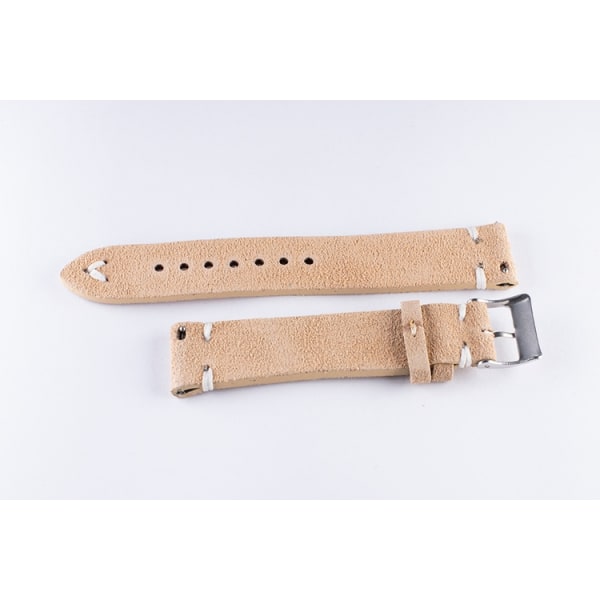 Klockarmband av khaki mocka / läder Khaki 24mm