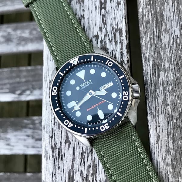 Grønt sejldugsurrem Green 20mm