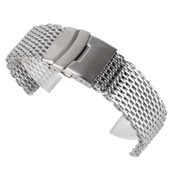 Sharkmesh klocklänk Silver 22mm