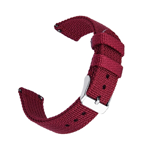 Rött klockarmband i två delar 24mm