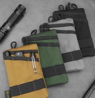 EDC plånbok för pengar och verktyg Svart