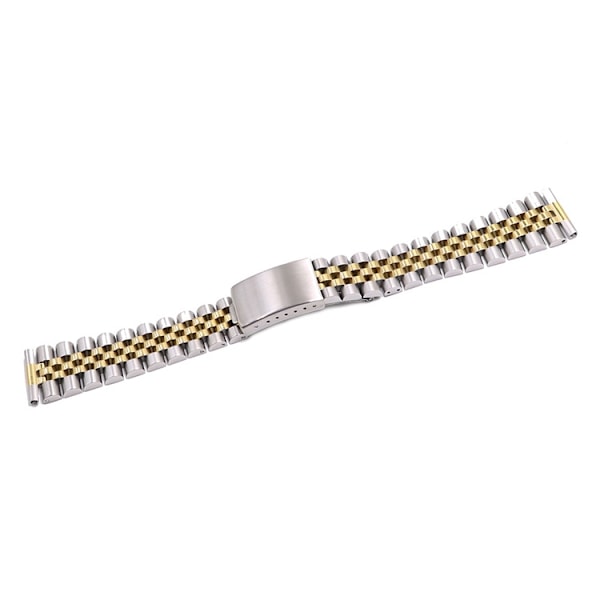 Jubileelänk rak ändbit twotone Silver 22mm
