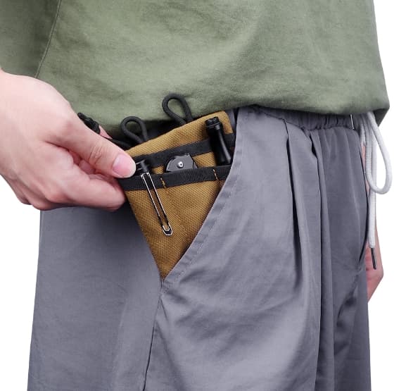 EDC plånbok för pengar och verktyg Khaki