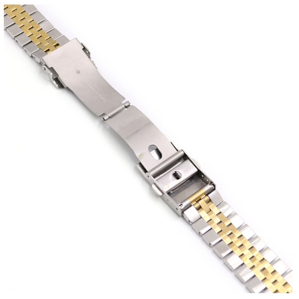 Jubileumslenke med dobbeltlås twotone Silver 22mm