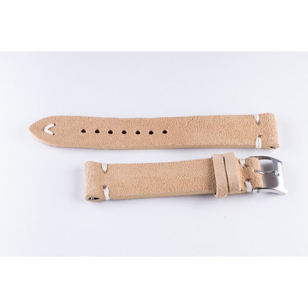 Klockarmband av khaki mocka / läder Khaki 24mm
