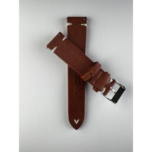 Brunt urrem i kunstlæder Brown 18mm