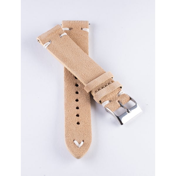 Klockarmband av khaki mocka / läder Khaki 24mm