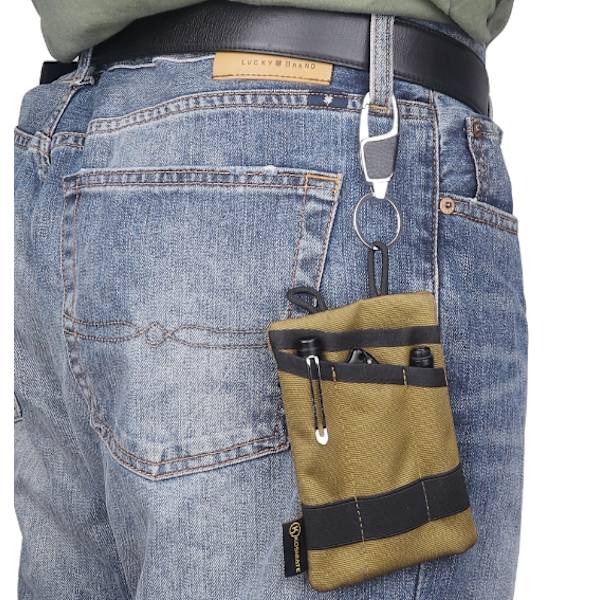 EDC plånbok för pengar och verktyg Grön