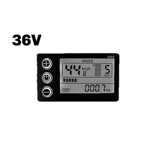 S866 Elektrisk Cykel Display LCD Måler til Intelligent Controller Ebike Panel SM Stik Elcykel 36V 36V