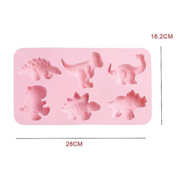 Sød Dinosaur DIY Gelé Is Chokolade Bageform Gummislik Tegneserie pink