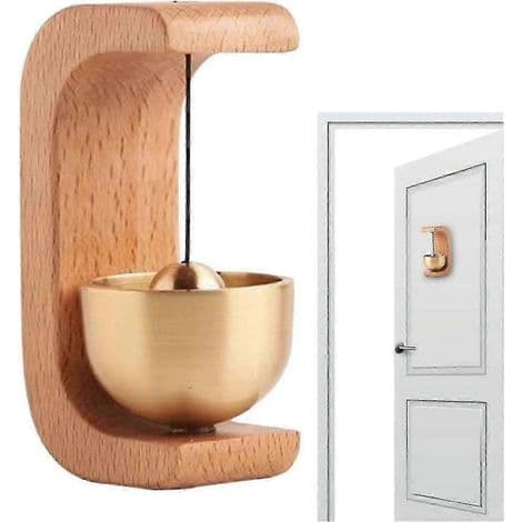 magnetisk dörrklocka i trä, dörrklocka i trä, kraftfull magnetisk dörrklocka