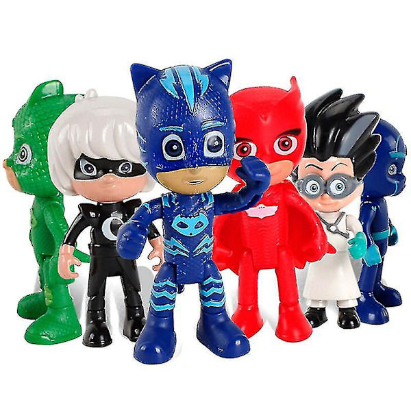 6kpl/ set Pj Masks Catboy Cloak Toimintafiguurit Lasten Lelu Lahja 60 pcs