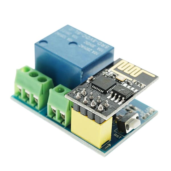 2X ESP8266 ESP-01S Relæmodul WIFI Smart Stik Trådløst WIFI Modul ESP-01S Blue-black