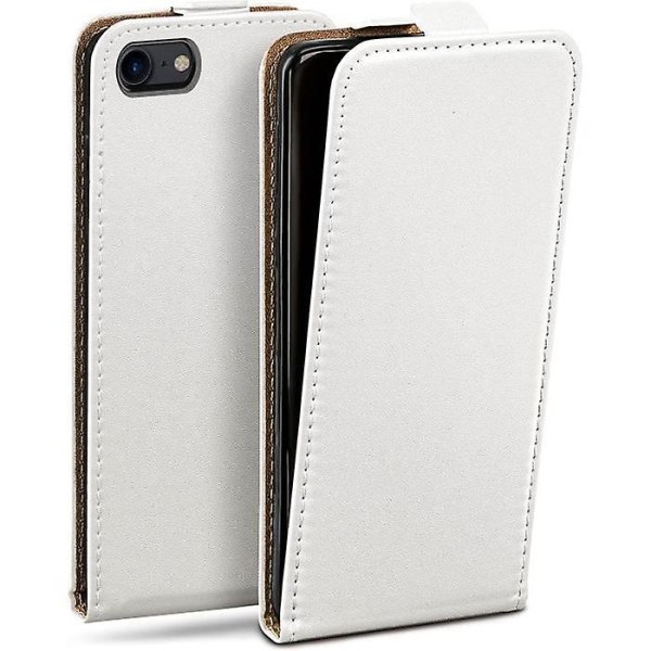 Flip- cover med magnetisk stängning iPhone SE 2020 Faux Leather White U