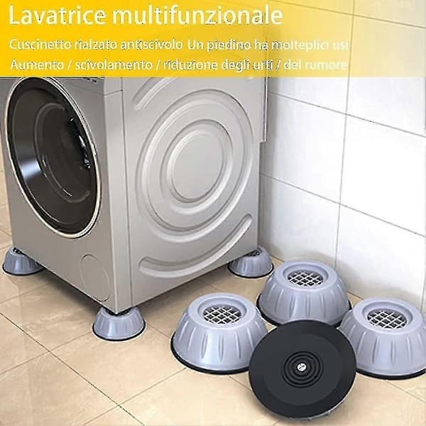 Vaskemaskinmatte 4 stk Vaskemaskinfotputer Vaskemaskinfot